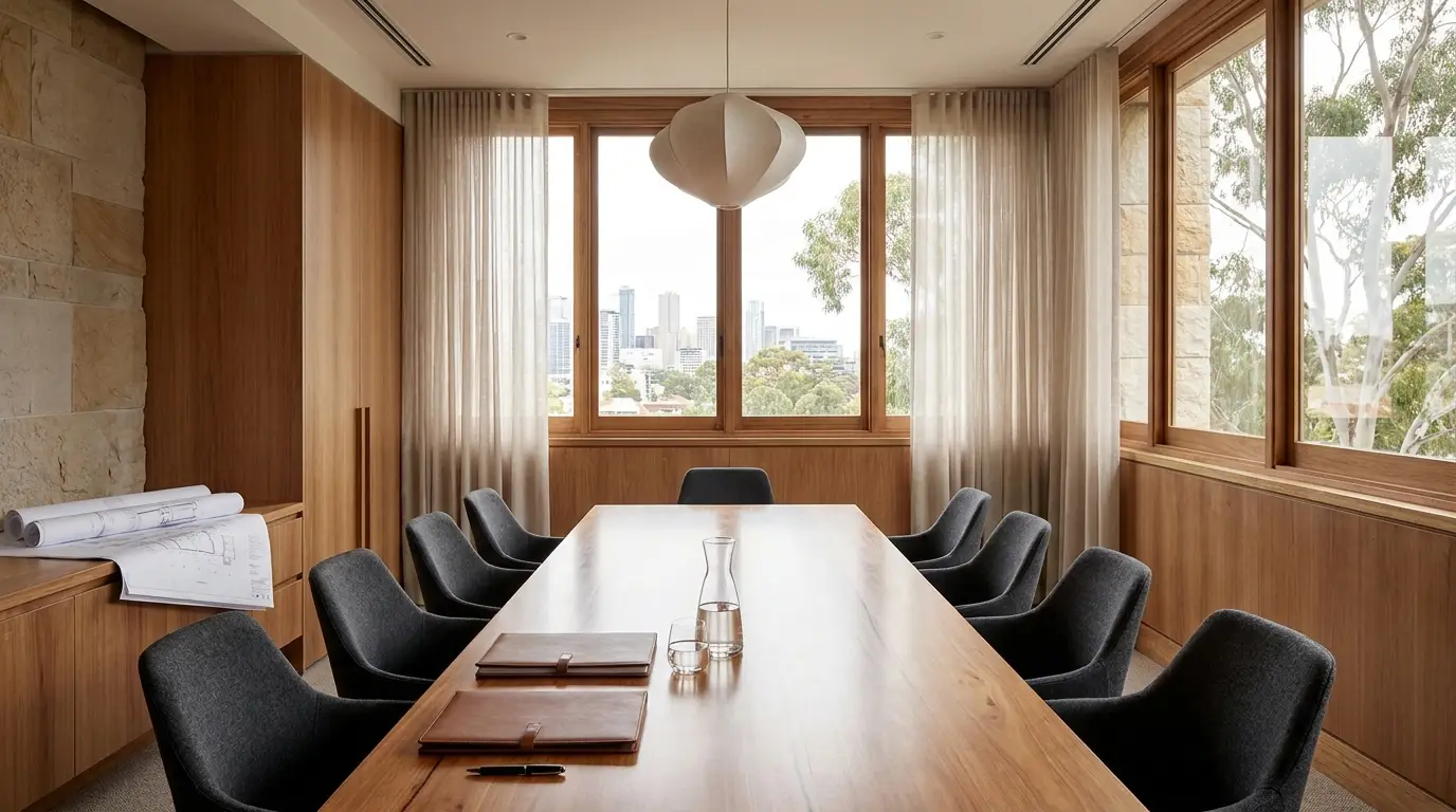 Modern Australian business office interior representing a business acquisition