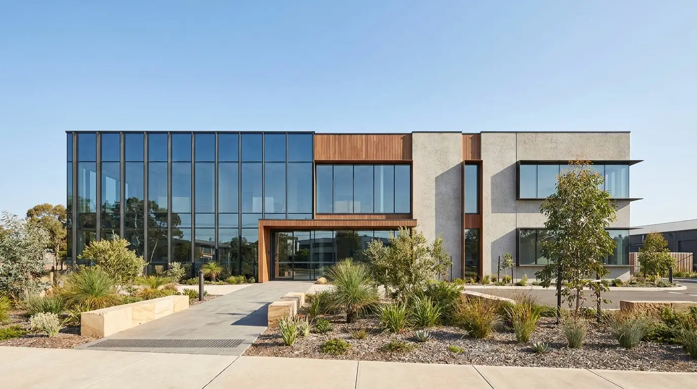 Contemporary commercial property building on the Sunshine Coast, Queensland