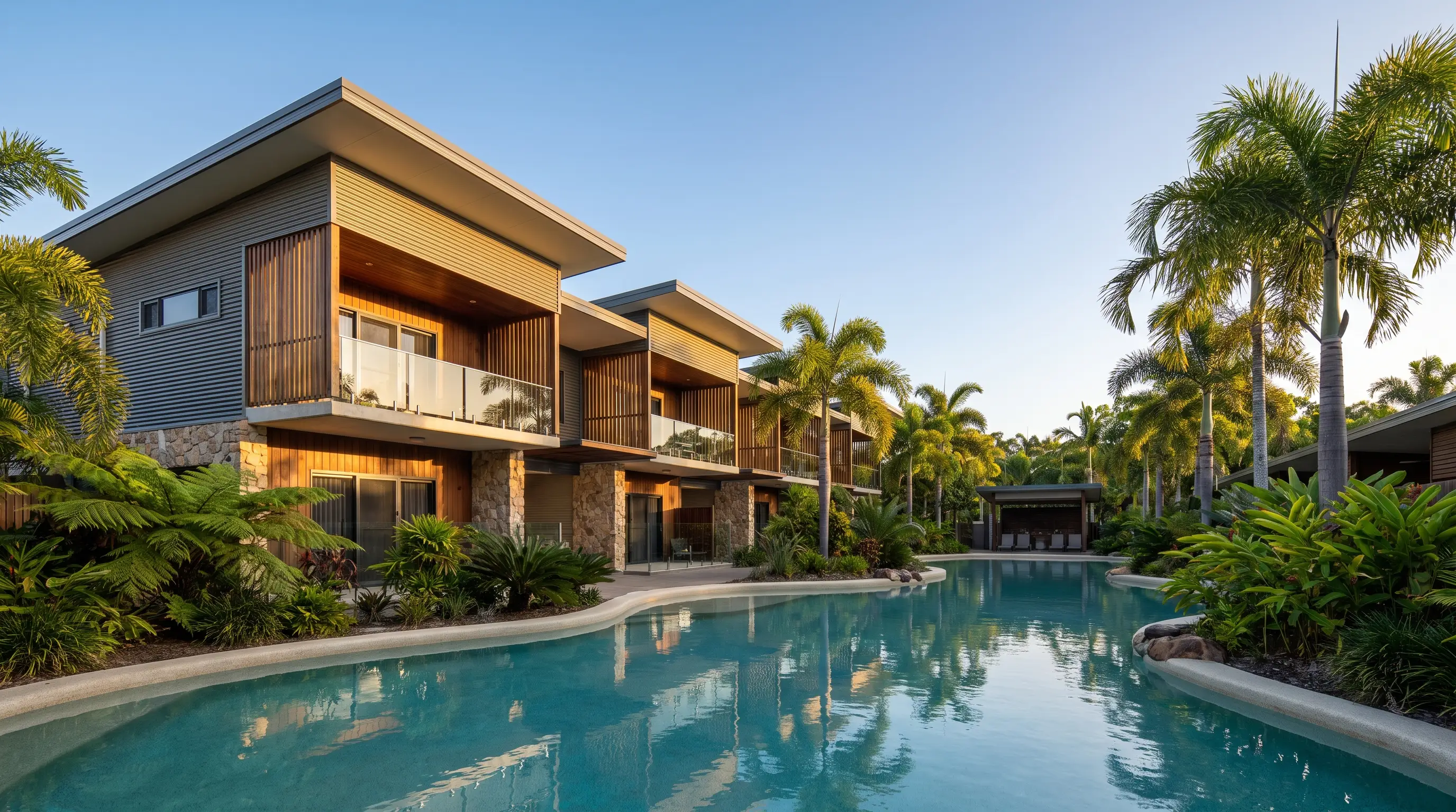 Modern motel and accommodation building in Cairns, Far North Queensland